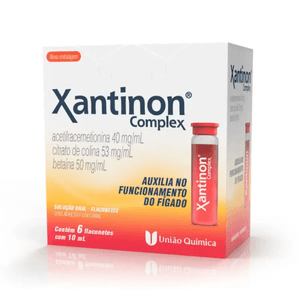 Xantinon Complex 40mg/mL + 53mg/mL + 50mg/mL Solução Oral - 6 Flaconetes com 10mL